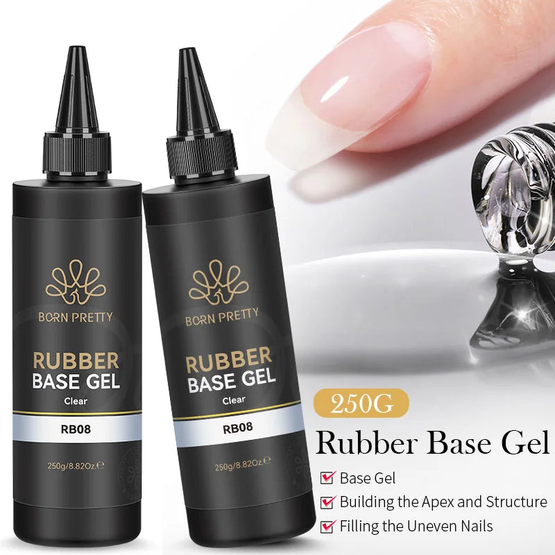 250g Nude Pink Rubber Base Gel Nail Polish - Semi-Permanent UV LED Soak Off