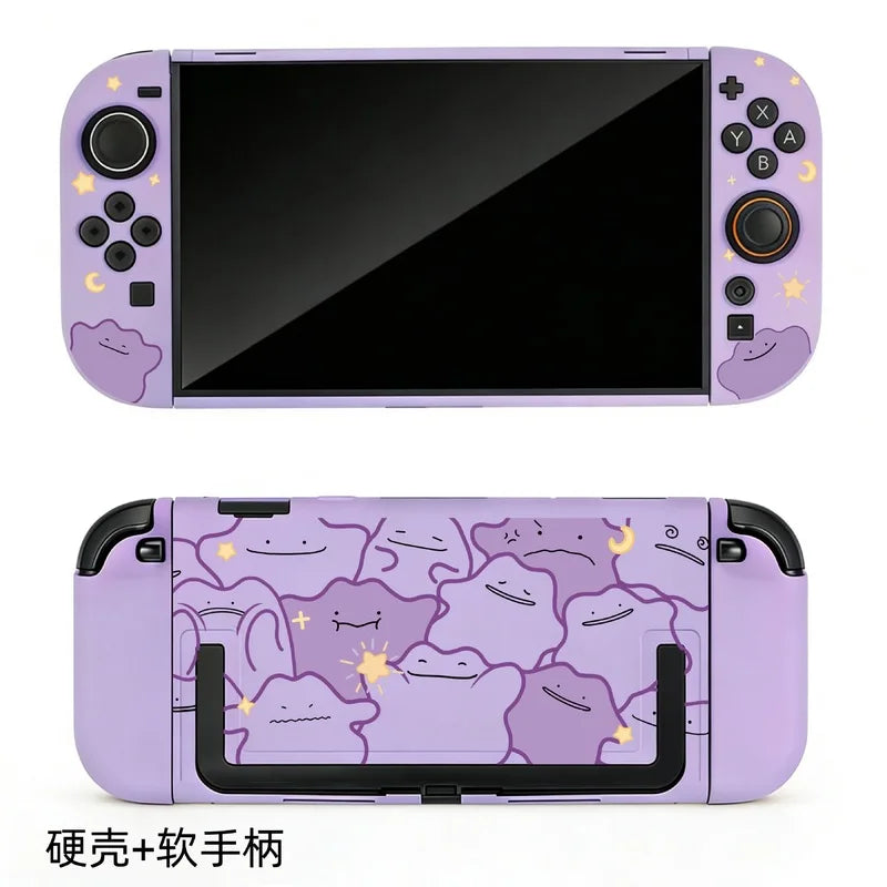 Pokemon Switch 2 Protective Case with Ditto Pikachu Pattern for Nintendo Switch 2 Console