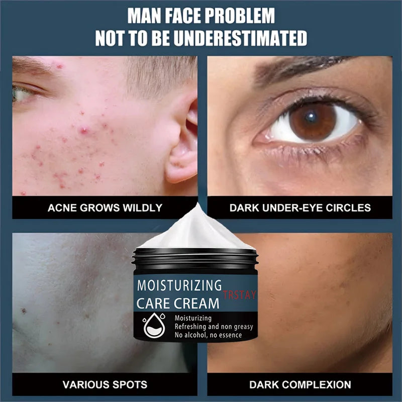 Men's Oil Control Face Cream with Anti-Wrinkle & Brightening Benefits
