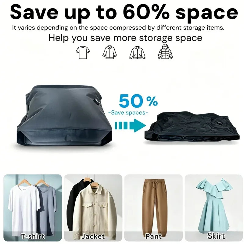 Travel Suitcase Vacuum Compression Storage Bags Waterproof Luggage Organizer
