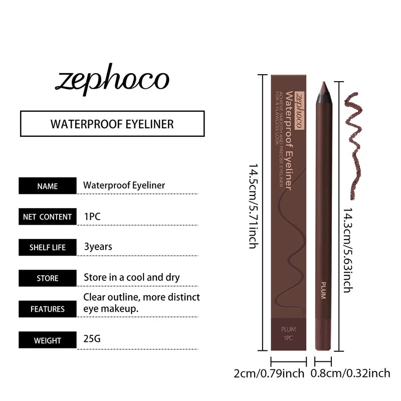 Waterproof Eyeliner Pencil - Smudge-proof, Long-lasting, Creamy Gel Formula, 1 Piece