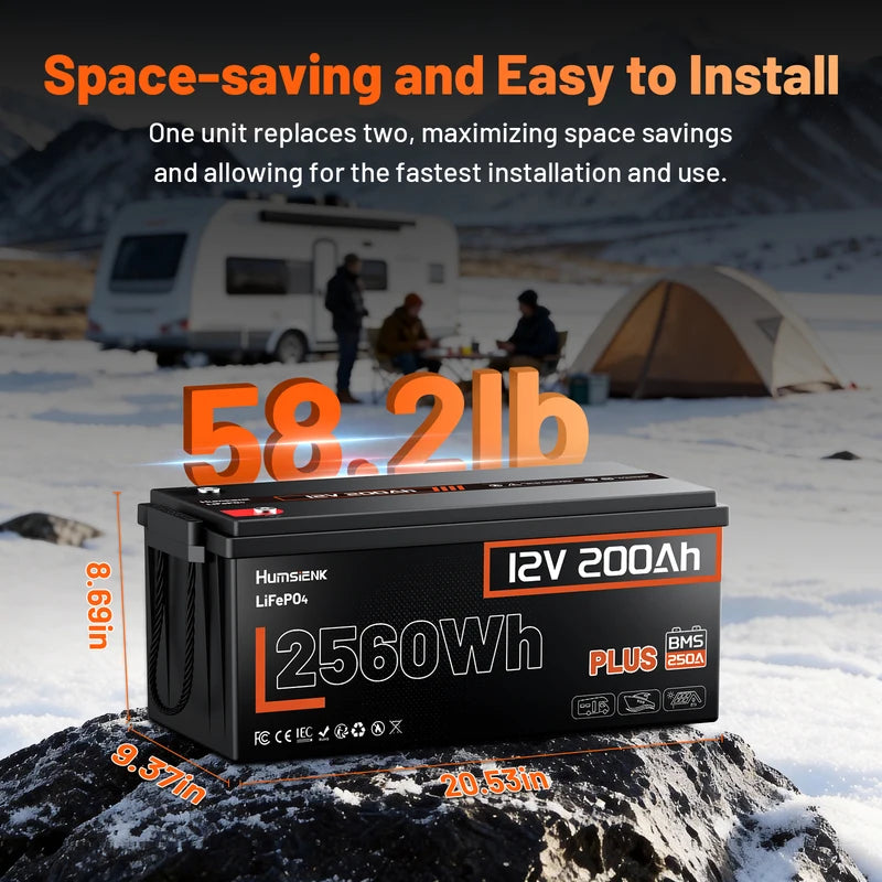 12V 100Ah 150Ah 200Ah 314Ah LiFePO4 Battery with Built-in BMS for RV Solar Energy Storage