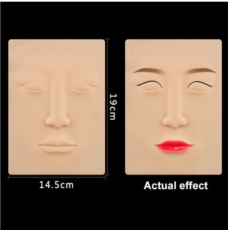 Tattoo Practice Skin Faux Leather for Eyebrows Eyes Lips Nose Full Face Set