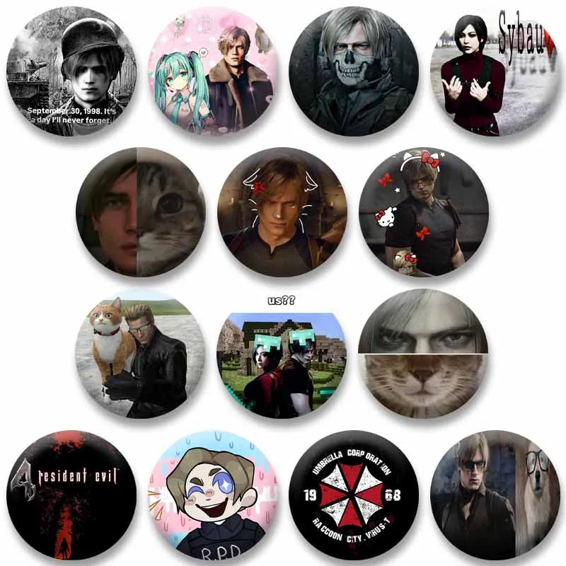 Resident Evil Umbrella Corporation Pins Horror Game Brooches for Backpack Hat Jewelry Gifts
