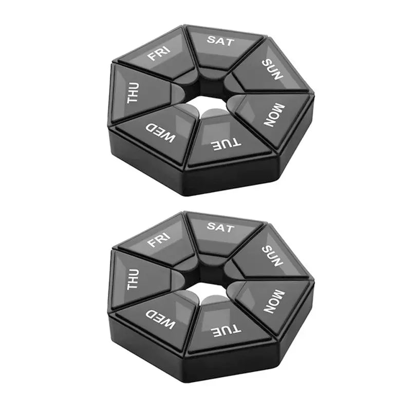 Mini 7-Day Pill Storage Box Travel Portable Medicine Organizer - Multifunction Plastic Sealer Box
