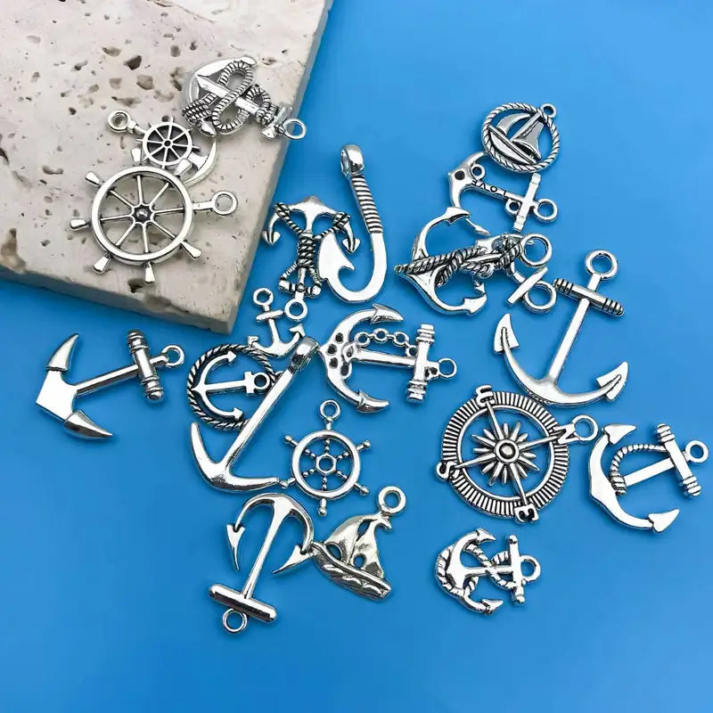 20pcs Zinc Alloy Anchor Charms for DIY Jewelry Necklace Bracelet Earring Making