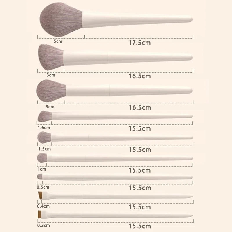 12-Piece Makeup Brush Set for Face Eyeshadow Blush Foundation and Concealer