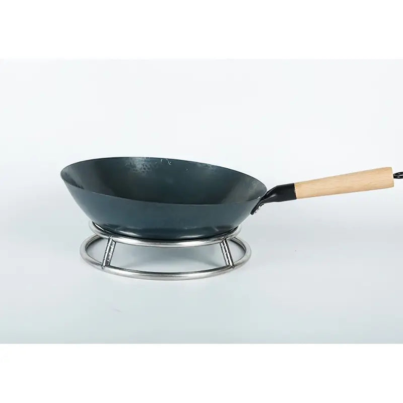 Stainless Steel Wok Support Rack - Universal Round Bottom Wok Holder for Kitchen Cooking