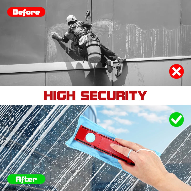 Magnetic Window Cleaner Set for 8-20mm Glass - Dual-Side Cleaning Tool