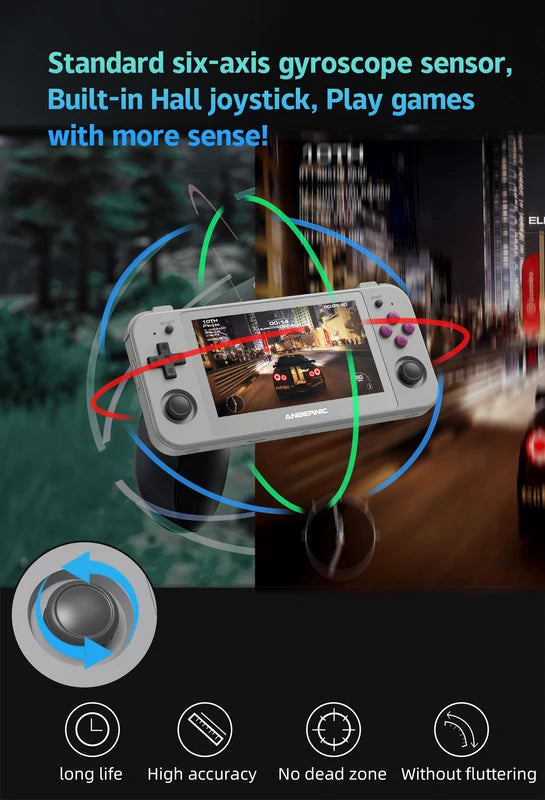 Handheld Gaming Console with OLED Screen, Android 12, 4GB RAM, 128GB Storage