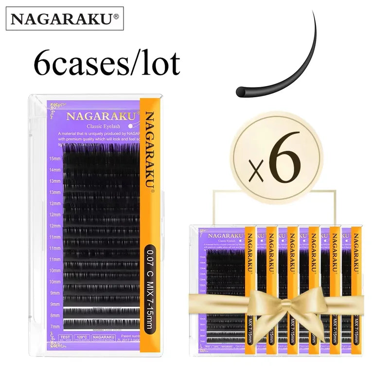 False Eyelash Extensions Kit - Assorted Curl, Thickness & Length for Natural Volume