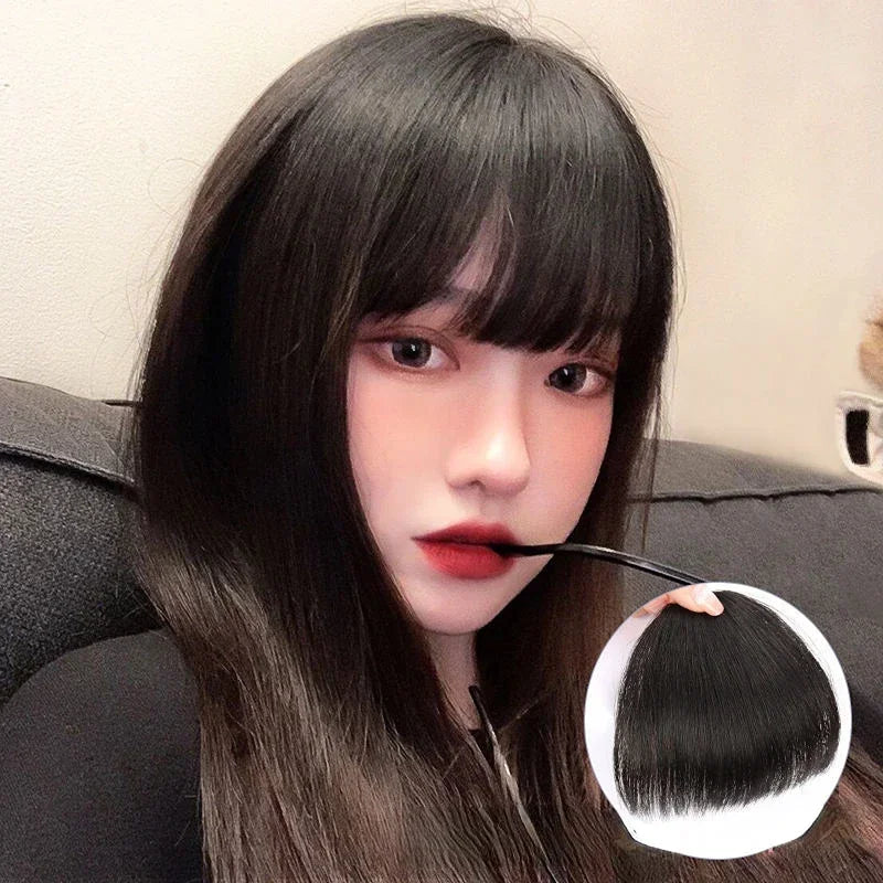 Synthetic Hair Clip-In Bangs Extension for Women Girls - Natural Fake Fringe