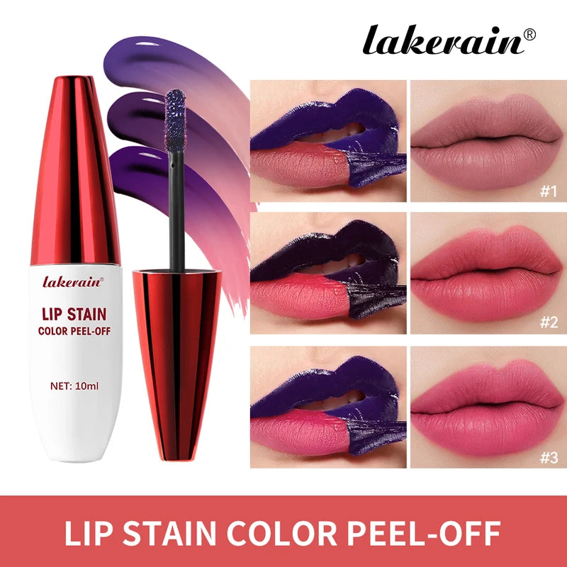 Long-Lasting Peel-Off Matte Lip Stain - Waterproof Lipstick, Lip Makeup