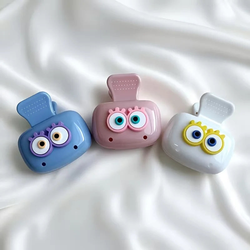Cute Eye-Shaped Toothbrush Holders Set - Travel Dust-Proof Covers, 3 Pieces