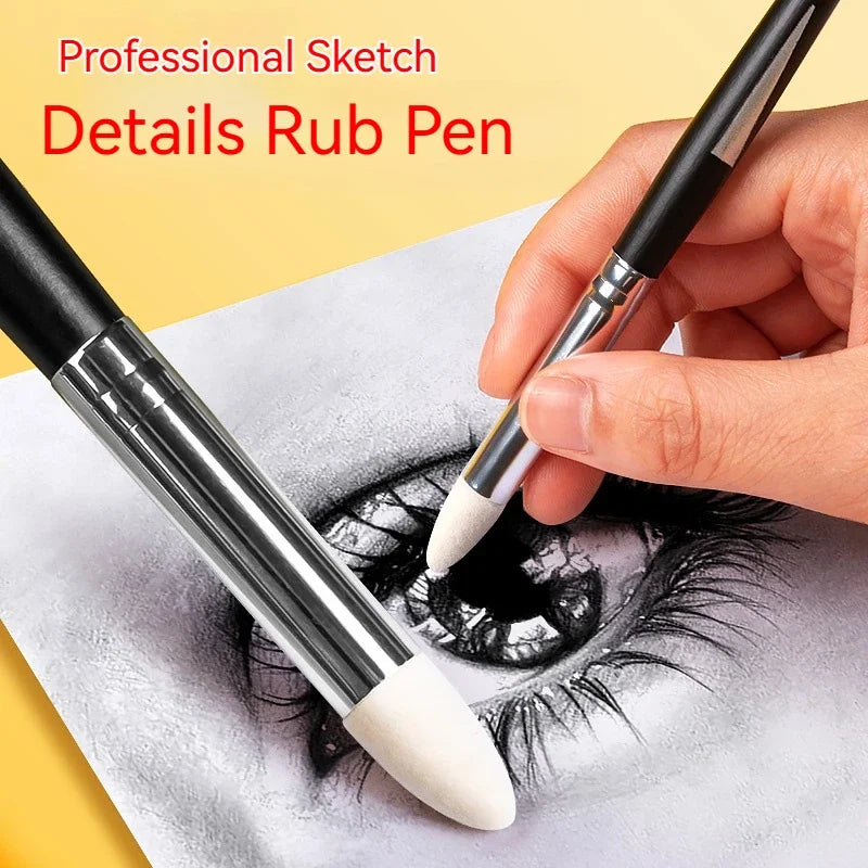 Artist Blending Pen Washable Sketch Rubbing Sponge Brush for Drawing & Correction