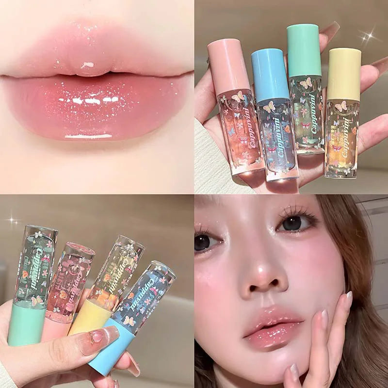 Moisturizing Lip Gloss Oil with Exfoliating & Plumping Benefits - Translucent Lip Oil