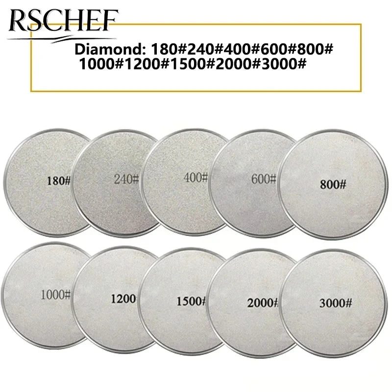 Diamond Knife Sharpening Stone Set with Magnetic Holder - Multiple Grits