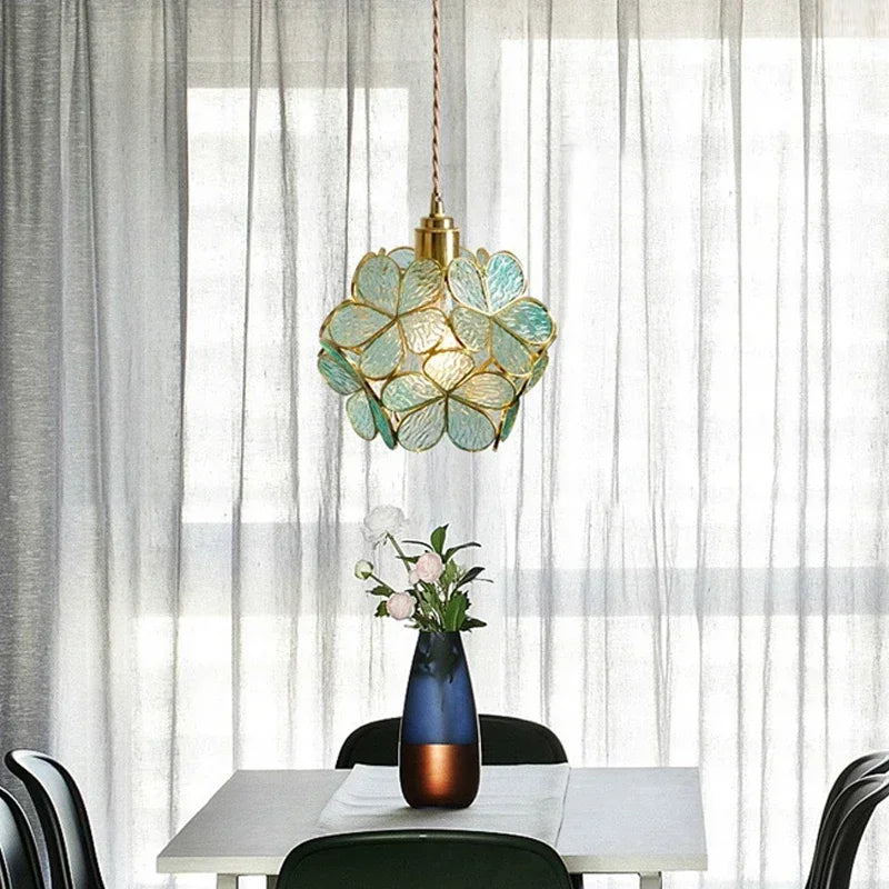 Modern Color Crystal Glass Pendant Light - Ceiling Chandelier for Living & Dining Room