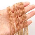 Natural Semi-Precious Spinel Beads for Jewelry Making - Dark Green, 2mm, 38cm