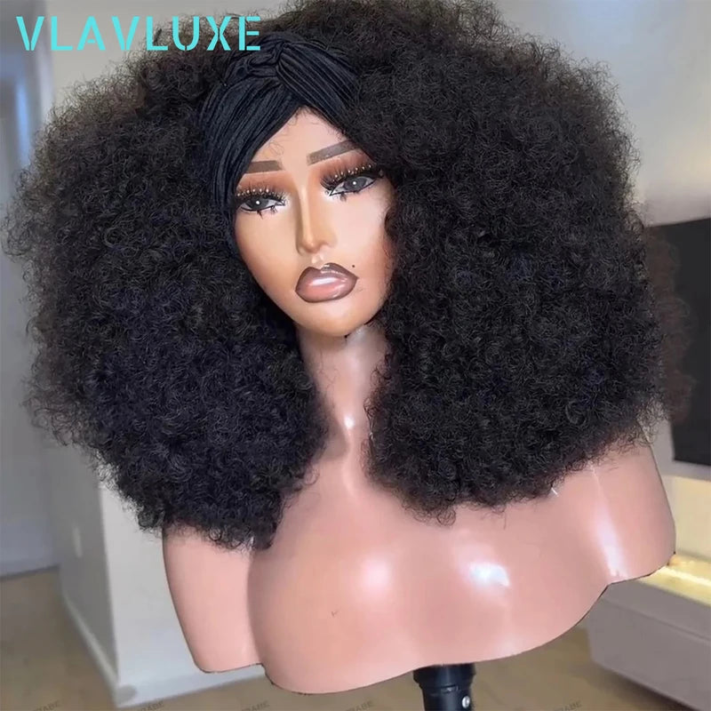 Kinky Curly Lace Front Wig 13x6 HD Human Hair Pre Plucked Afro Style