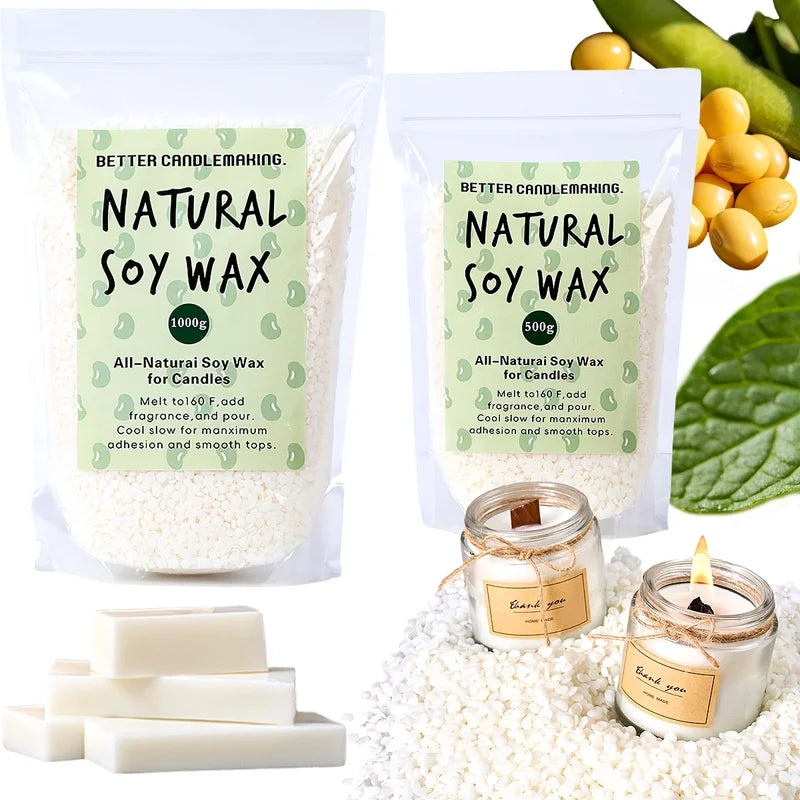 Natural Soy Wax Particles for Candle Making - 500g/1kg Aromatherapy Raw Material