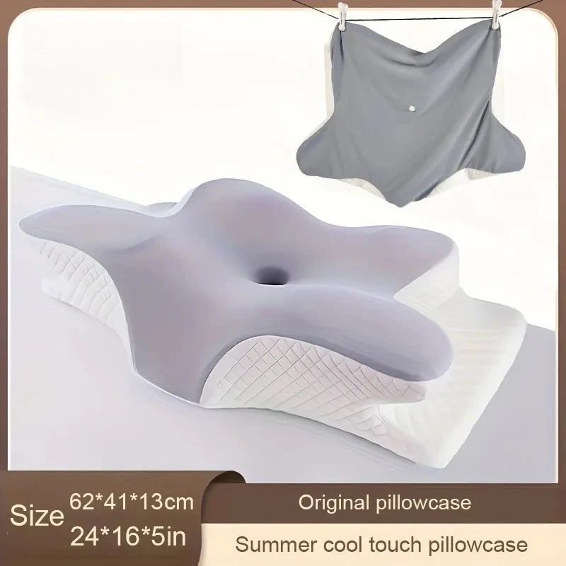 Memory Foam Pillowcase Cervical Pillow Cover Cooling Fabric Bed Bedding Protector