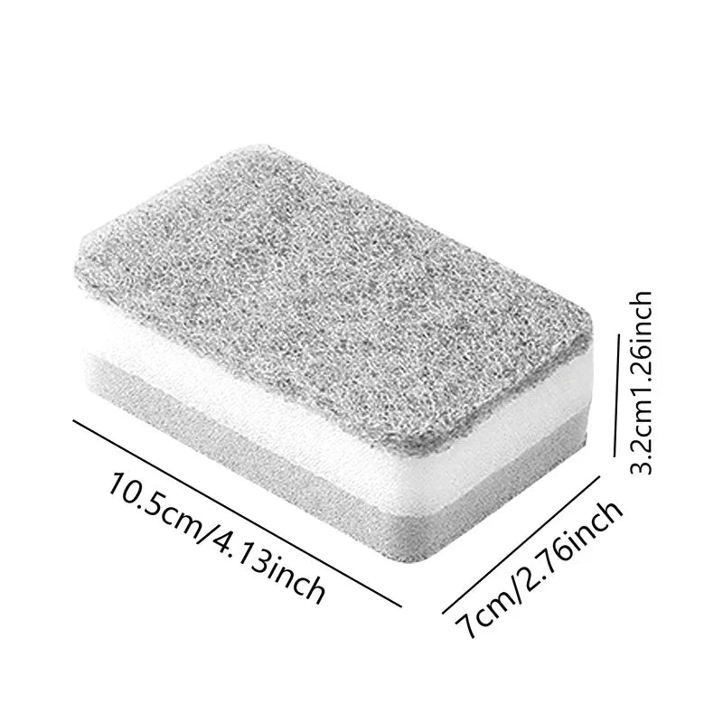 Double-Sided Kitchen Scouring Pads - Set of 5/30 Gray Dirt-Resistant Sponges