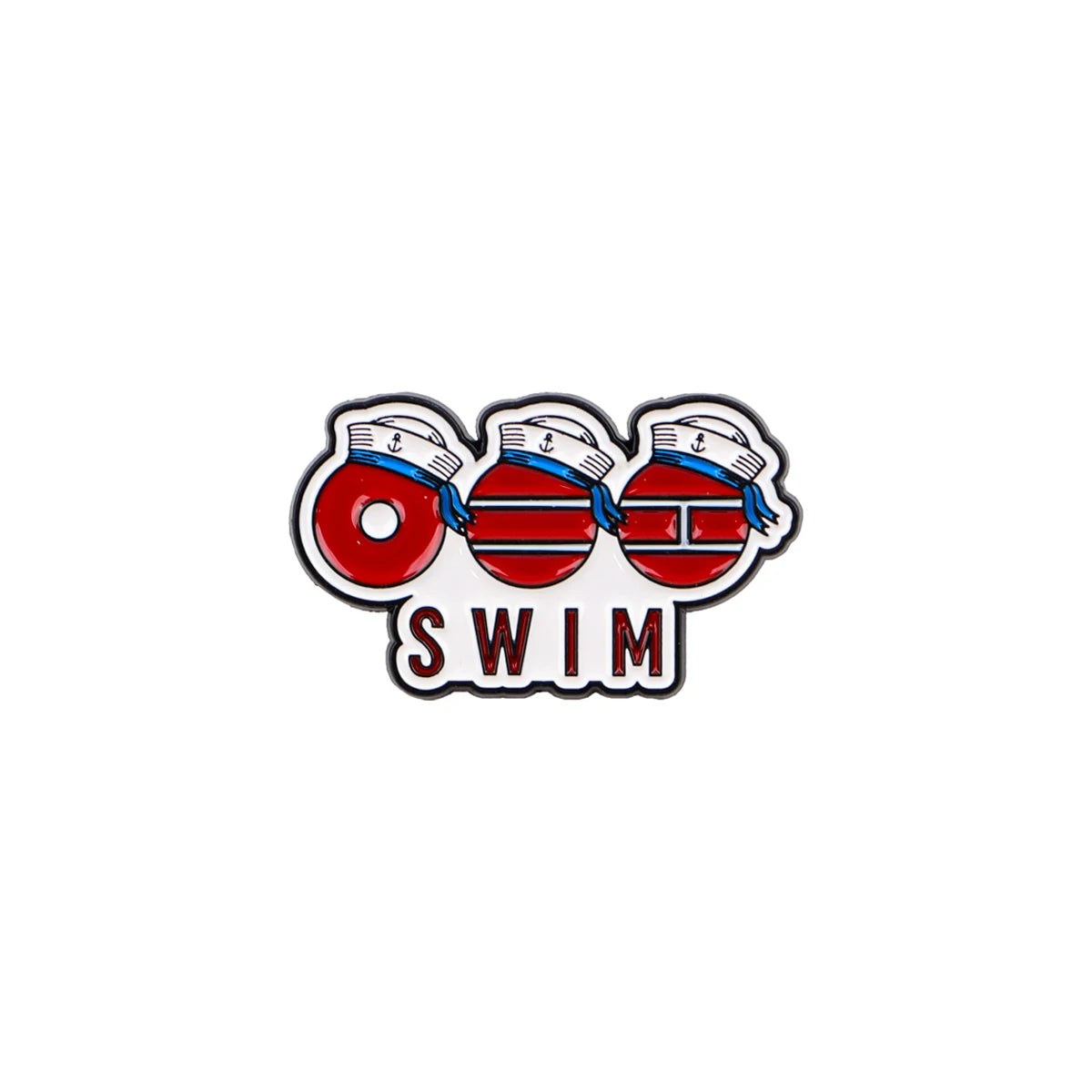 Swim Quote Enamel Pins Badge Brooches for Clothing & Accessories