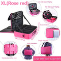 Large Capacity Makeup & Cosmetic Organizer Case with Multiple Compartments for Travel and Home