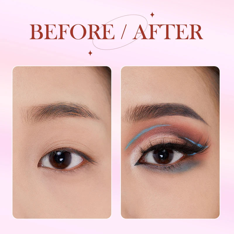 Angled Eyeliner Brush for Winged Makeup - Soft Fiber Cosmetic Tool