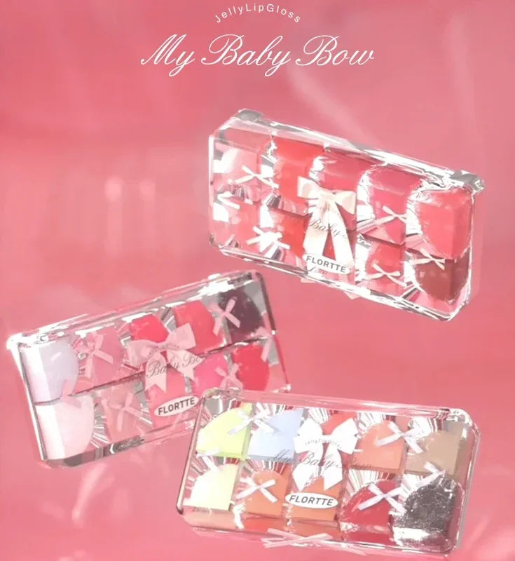 10-Color Lip Gloss Palette with Lipstick & Lip Glaze - Vibrant Makeup Set