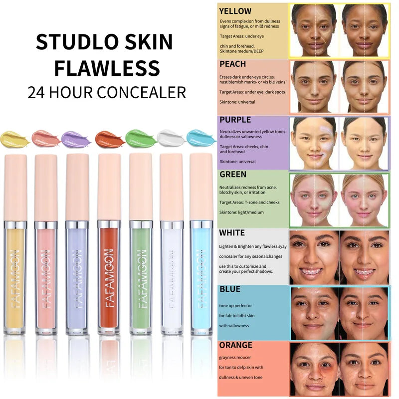Full Coverage Liquid Contour Makeup for Dark Circles & Dull Skin Natural Finish