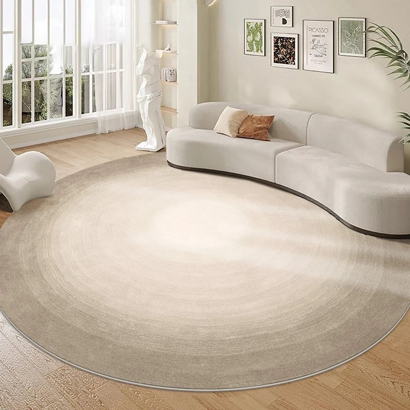 Living Room Carpet Non-slip Foldable Washable Round Floor Mat Large Size Home Decor