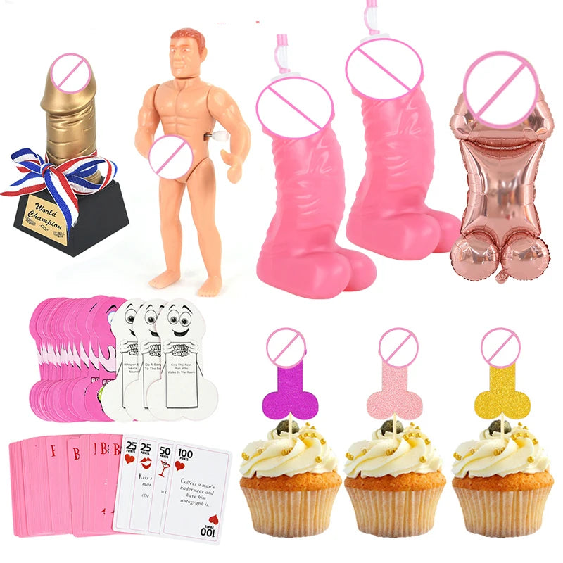 Bachelorette Party Water Bottle Decoration Large Penis Balloon Supplies Bridal Shower Accessory