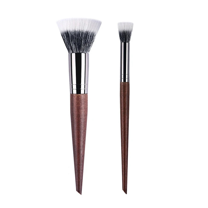 Multi-Functional Makeup Brushes Set for Face & Contouring - Natural Goat Hair, Soft & Professional