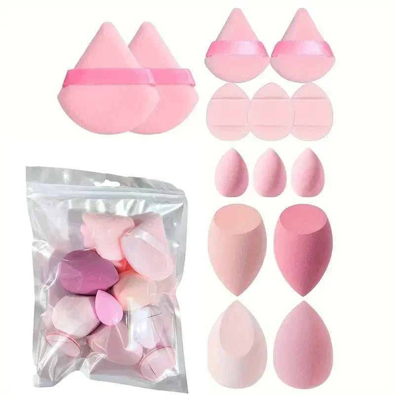 14Pcs Makeup Sponge Set Blenders Triangular Powder Puffs for Liquid Foundation & Concealer