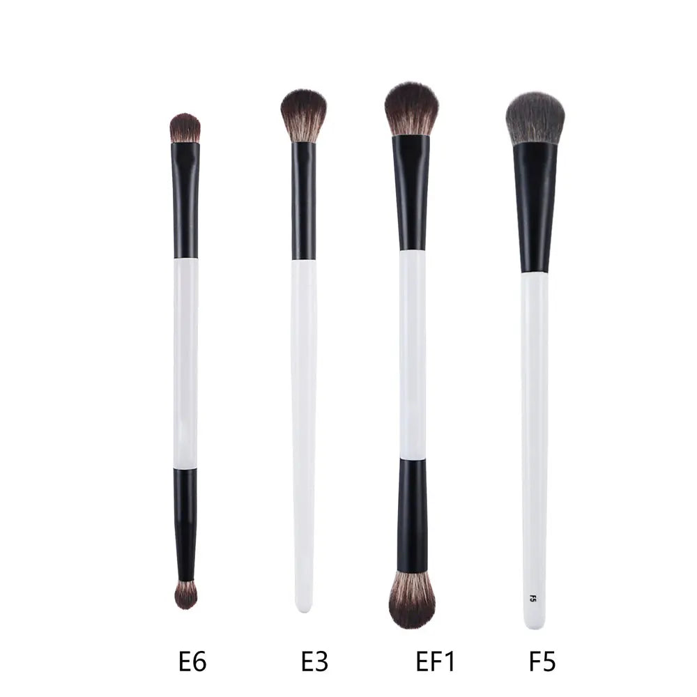 2pcs Set Double Ended Angled Foundation Makeup Brushes - Blush & Contour Tools