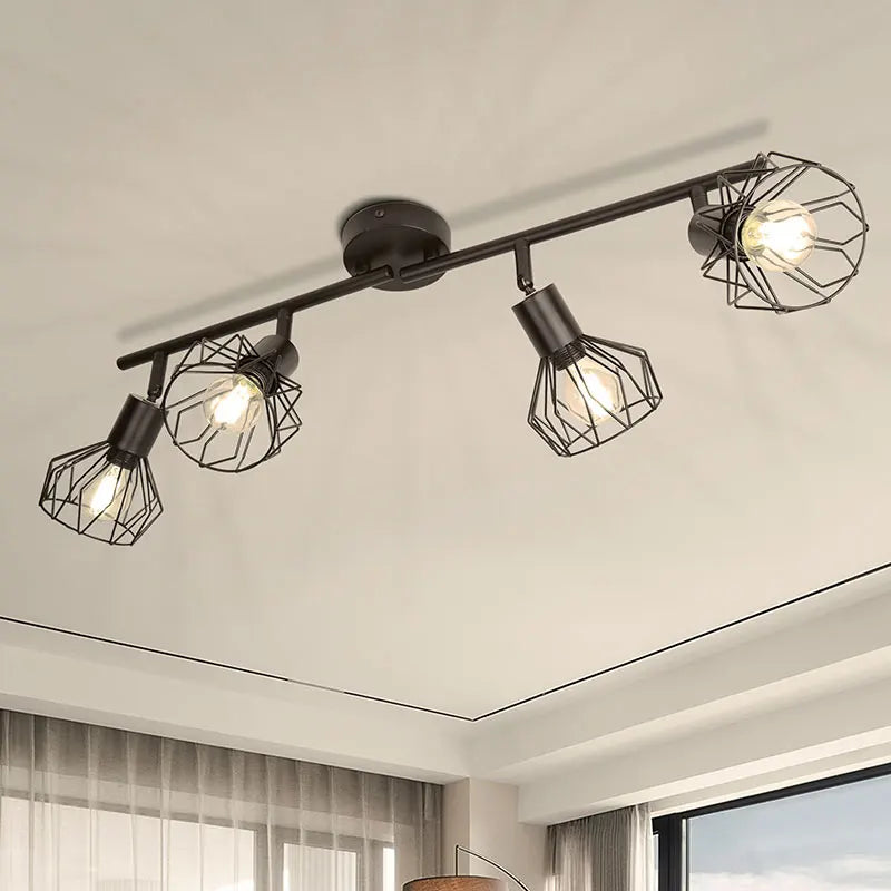 Adjustable Metal Chandelier LED Ceiling Pendant Light for Living Room & Kitchen