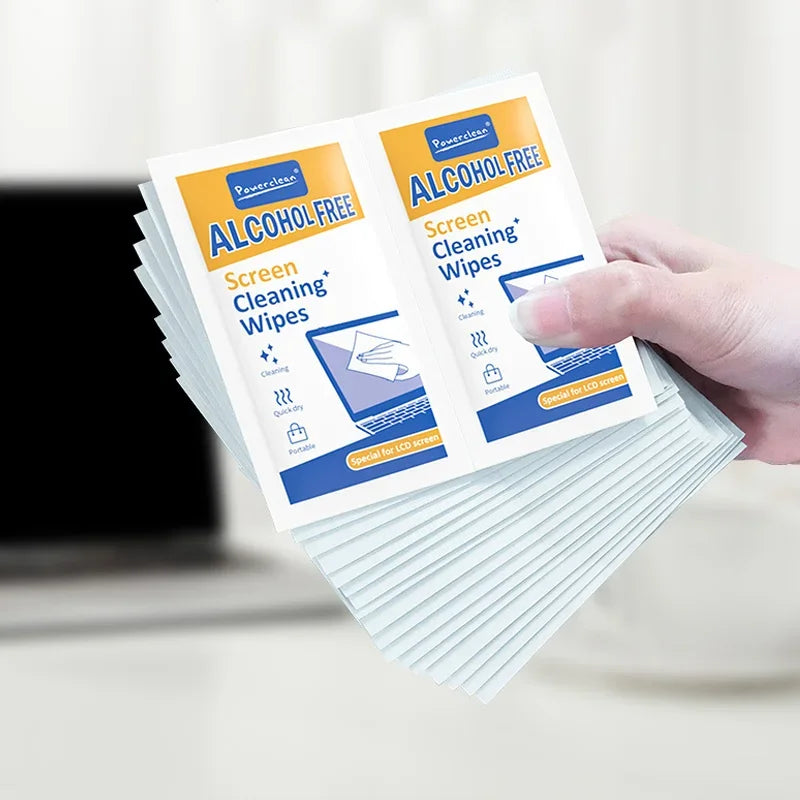 40 Pack Screen Cleaning Wipes for Phones, Tablets, Laptops and TVs – Dry & Wet Cloths