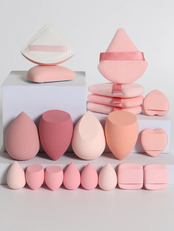 20 Pcs Makeup Sponge and Puff Set for Face Powder and Concealer