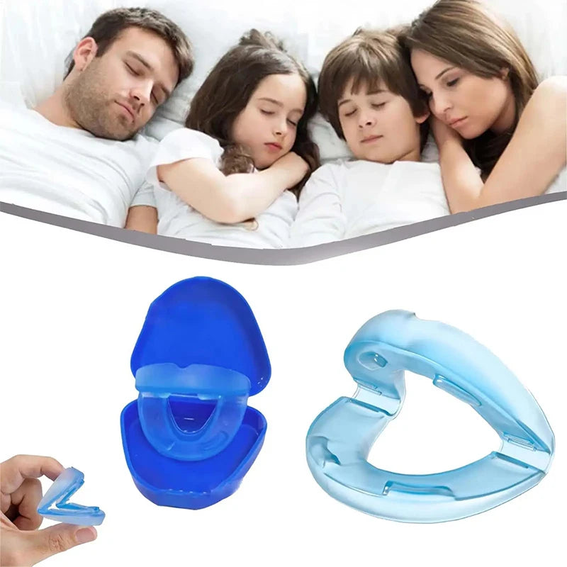 Anti Snoring Mouthpiece Dental Device Double Layer Teeth Grinding Tongue Biting Sleep Aid