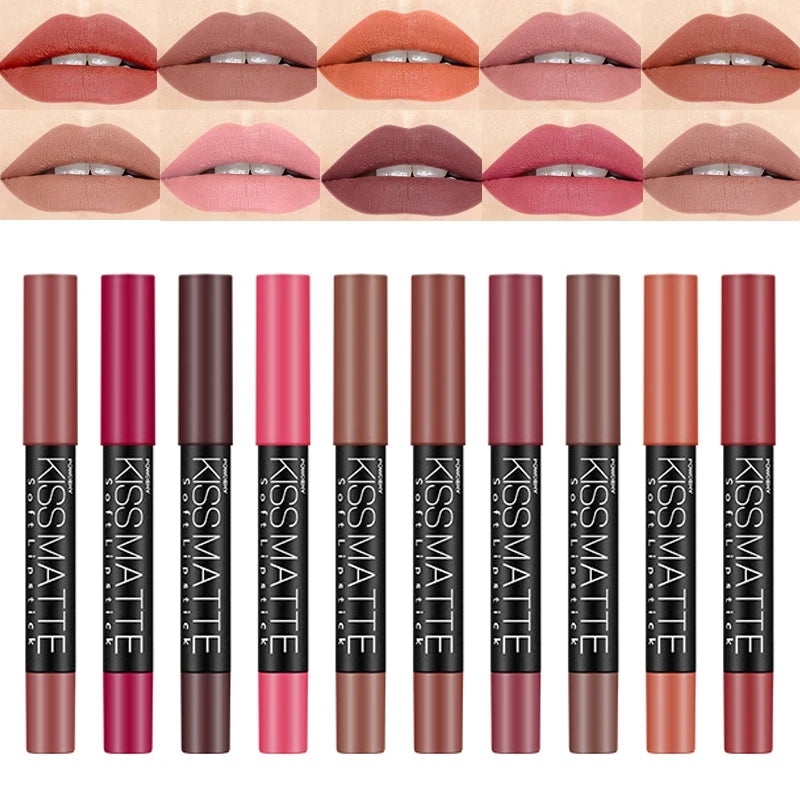 19 Colors Matte Lip Liner Set Waterproof Long-lasting Lip Pencil Makeup Tool