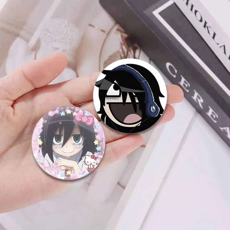 Anime Badge Pin - Tomoko Kuroki Cartoon Cosplay Accessories for Bags & Clothes