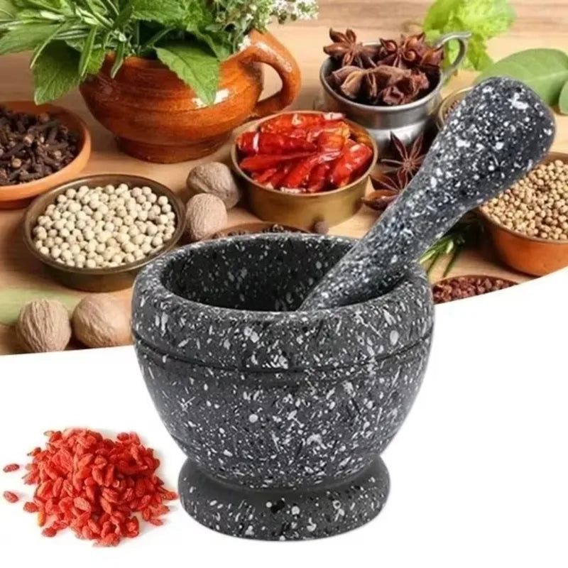 Resin Mortar and Pestle Spice Grinder Set for Herbs Garlic and Seasonings