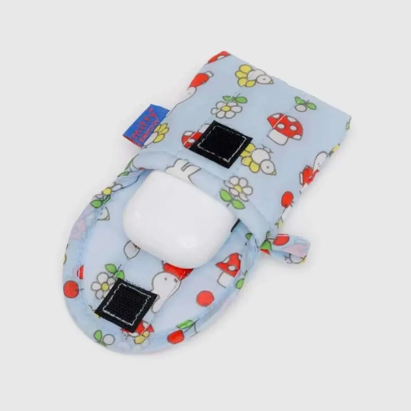 Kawaii Miffy Cotton Earphone Bag with Coin Purse – Cute Storage Gift for Girls
