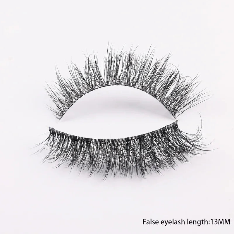 Clear Band 3D Mink False Eyelashes - Natural Fluffy Volume Wispy Lashes