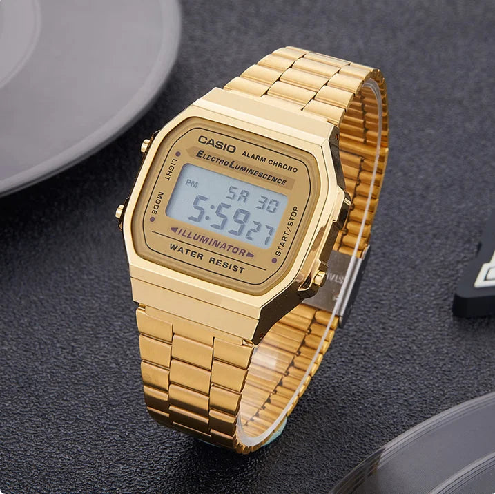 Casio Vintage Square Digital Watch Men’s Classic Metal Sports Wristwatch