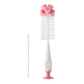 Baby Feeding Bottle Nipple & Pacifier Brush Set with Suction Cup - 2 in 1 Cleaning Tool