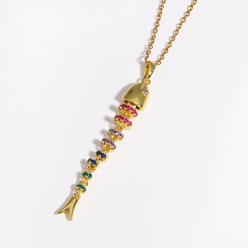 Women's Fish Necklace Light Luxury Stainless Steel Jewelry Gift