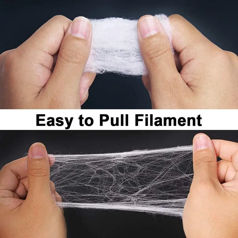 Halloween Spider Web Decoration Artificial Stretchy Cobweb for Haunted House & Party Scene Props